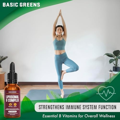 Frasco complejo de vitaminas B BASIC GREENS desde arriba