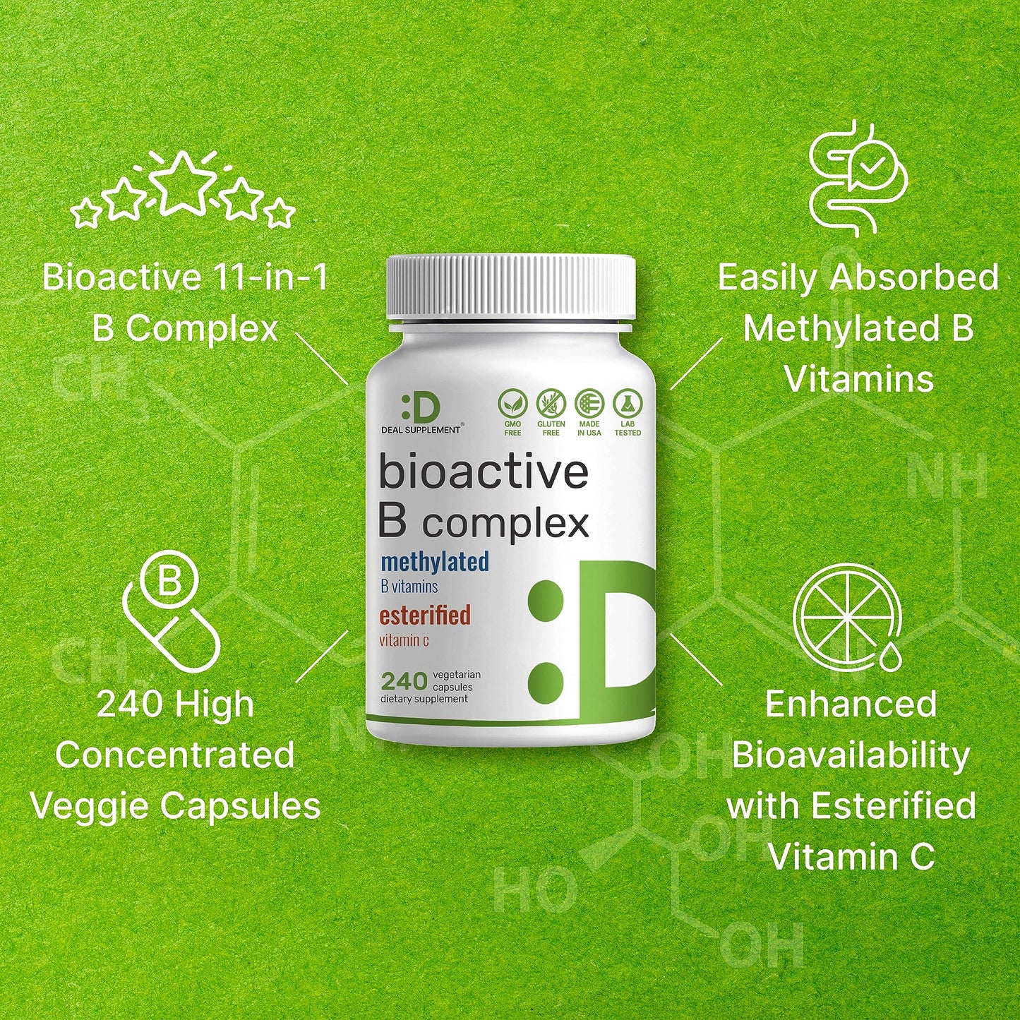Frasco DEAL Supplement complejo vitaminas B alta potencia