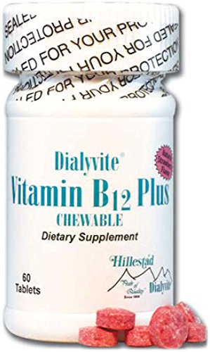 Frasco Dialyvite Vitamina B12 Plus masticable
