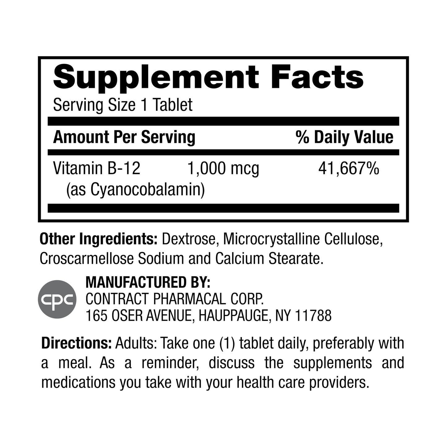 Frasco Earth's Splendor vitamina B12 para metabolismo energético