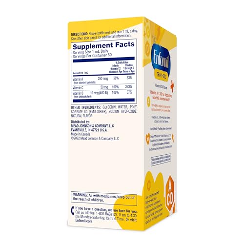 Frasco Enfamil con gotas vitamínicas para bebés 50 ml