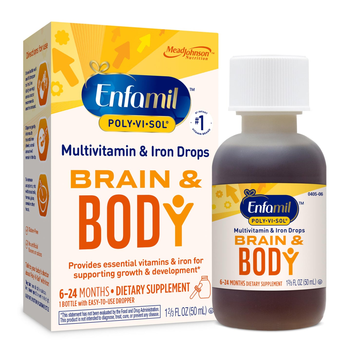Frasco Enfamil Poly-Vi-Sol gotas multivitamínicas con hierro