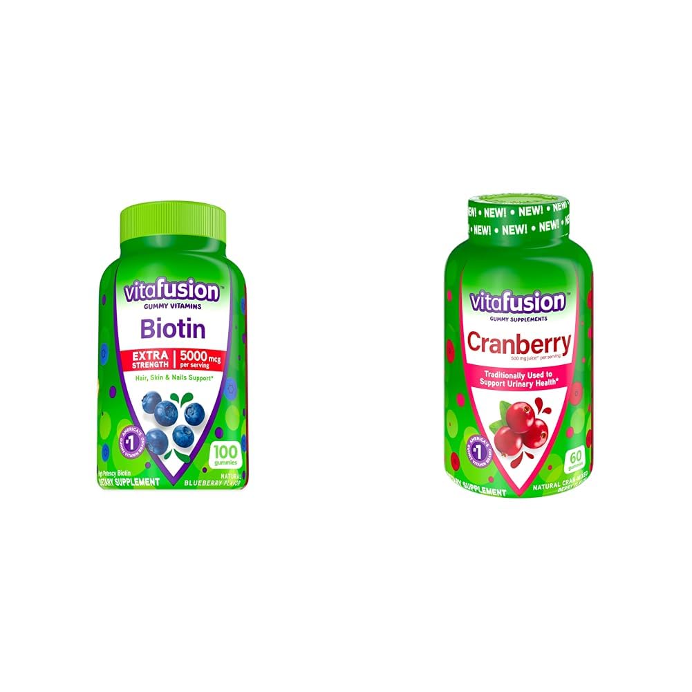 Frasco gomitas biotina extra fuerza 5000mcg Vitafusion