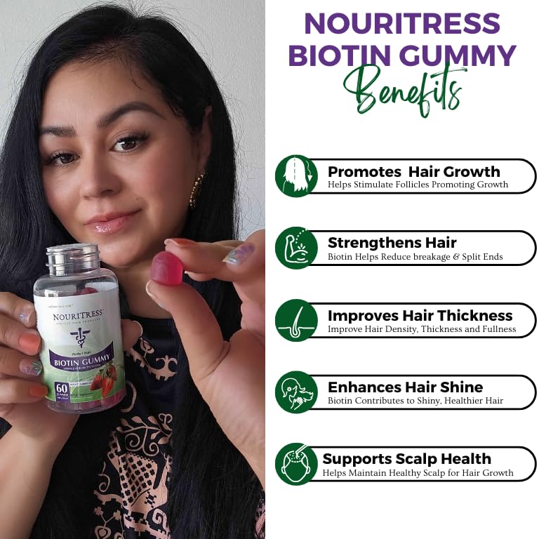 Frasco gomitas NouriTress biotina para cabello sano