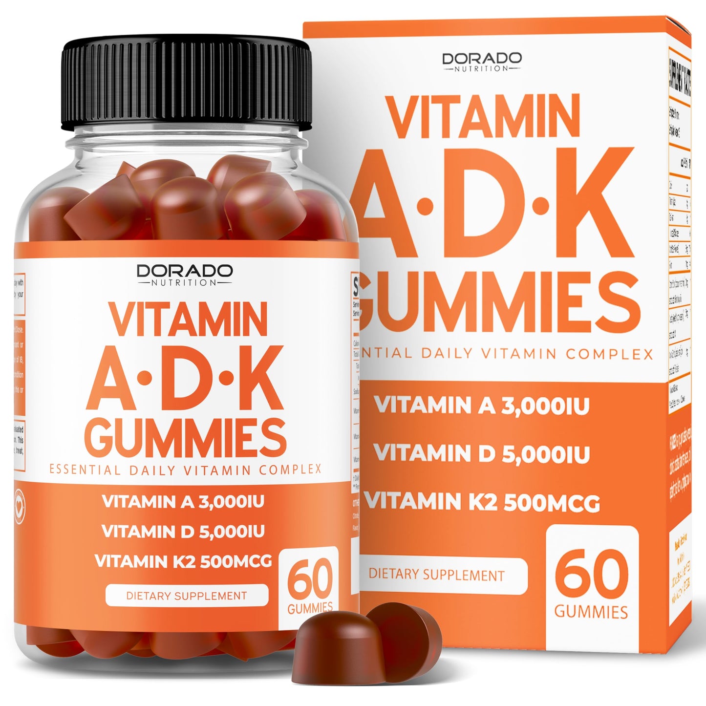 Frasco gomitas vitamina ADK sin azúcar berberina