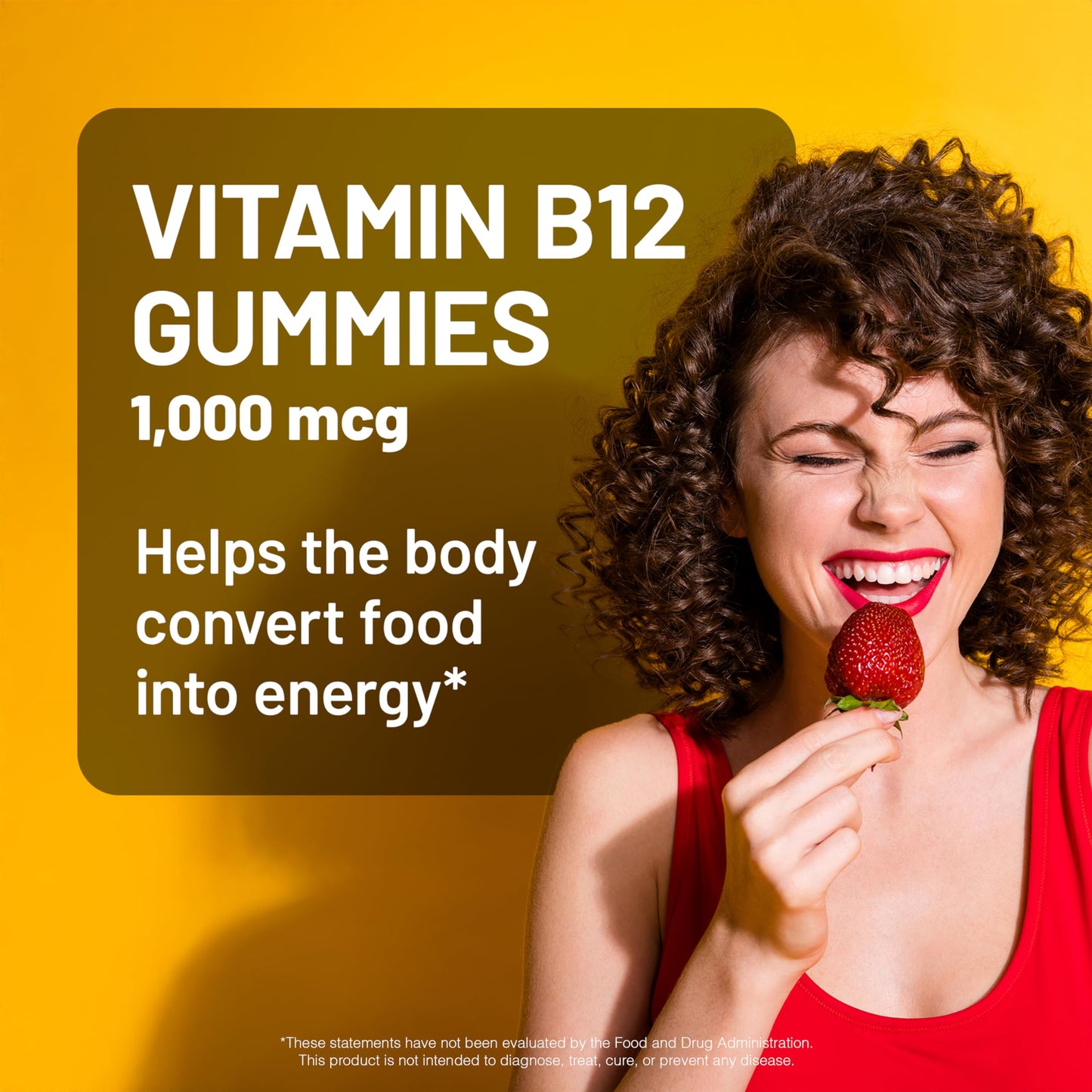 Frasco gomitas vitamina B12 NatureWise 1000mcg sabor fresa limón