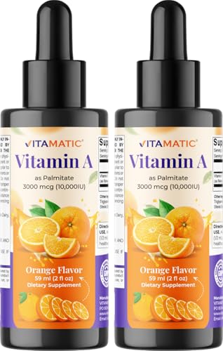 Frasco de gotas líquidas Vitamatic Vitamina A sabor naranja