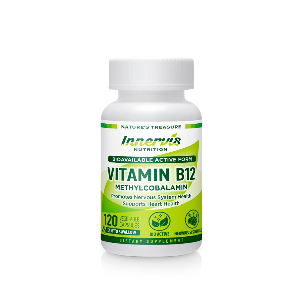 Frasco INNERVISNUTRITION metilcobalamina vitamina B12 120 cápsulas