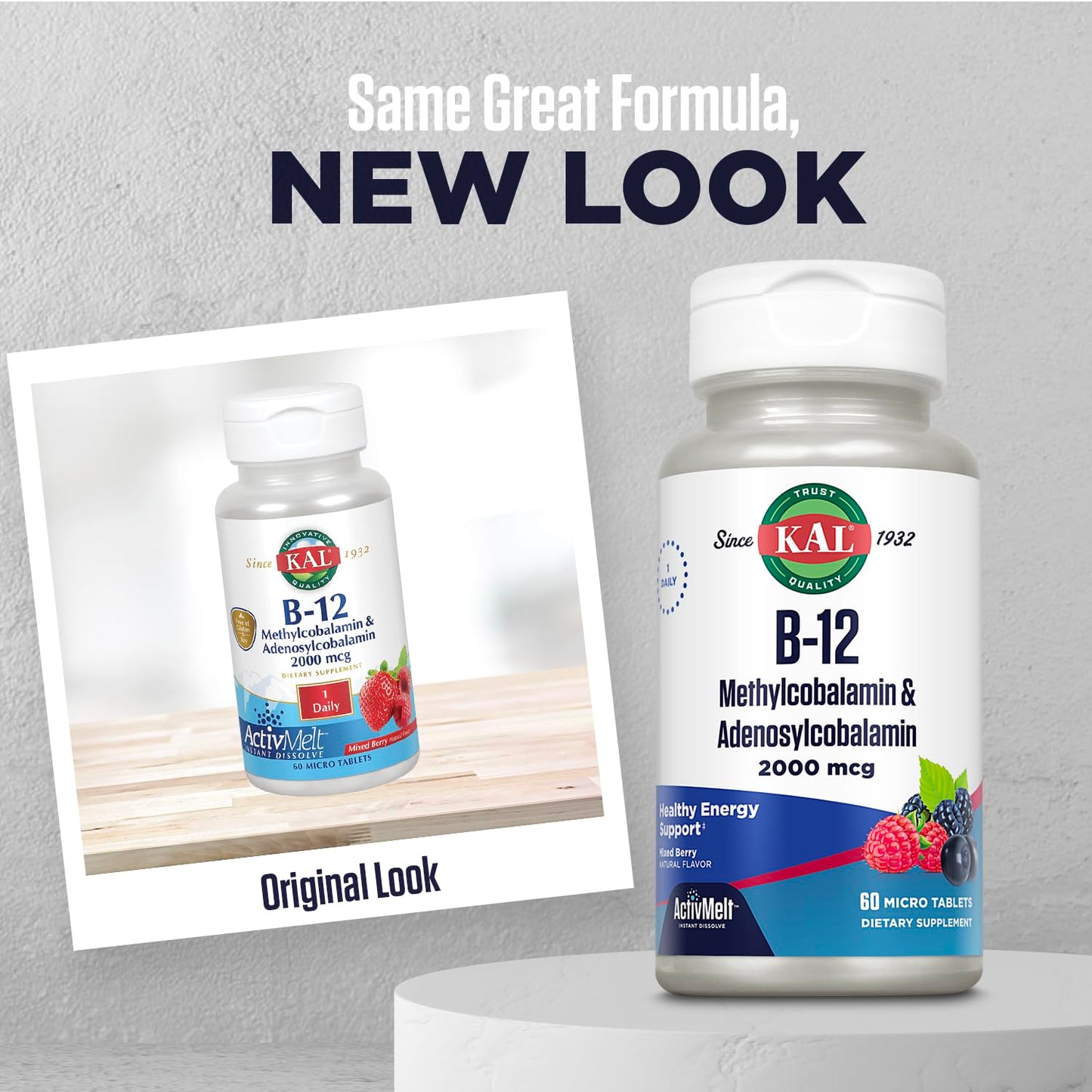 Frasco KAL vitamina b12 con alta absorción activmelt