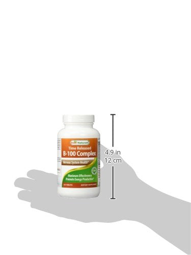 Frasco lateral Best Naturals Complejo B-100 y K2 D3