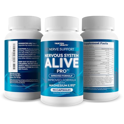 Frasco lateral Nervous System Alive Pro complejo vitamina b