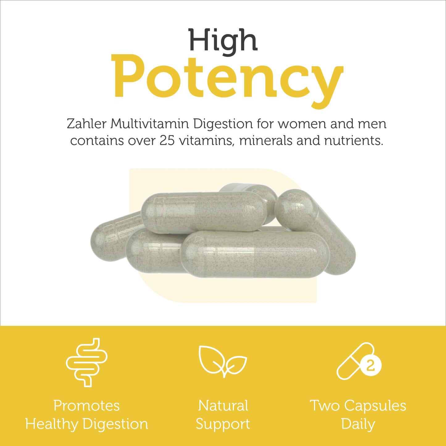 Frasco lateral suplemento Zahler multivitamínico y probióticos