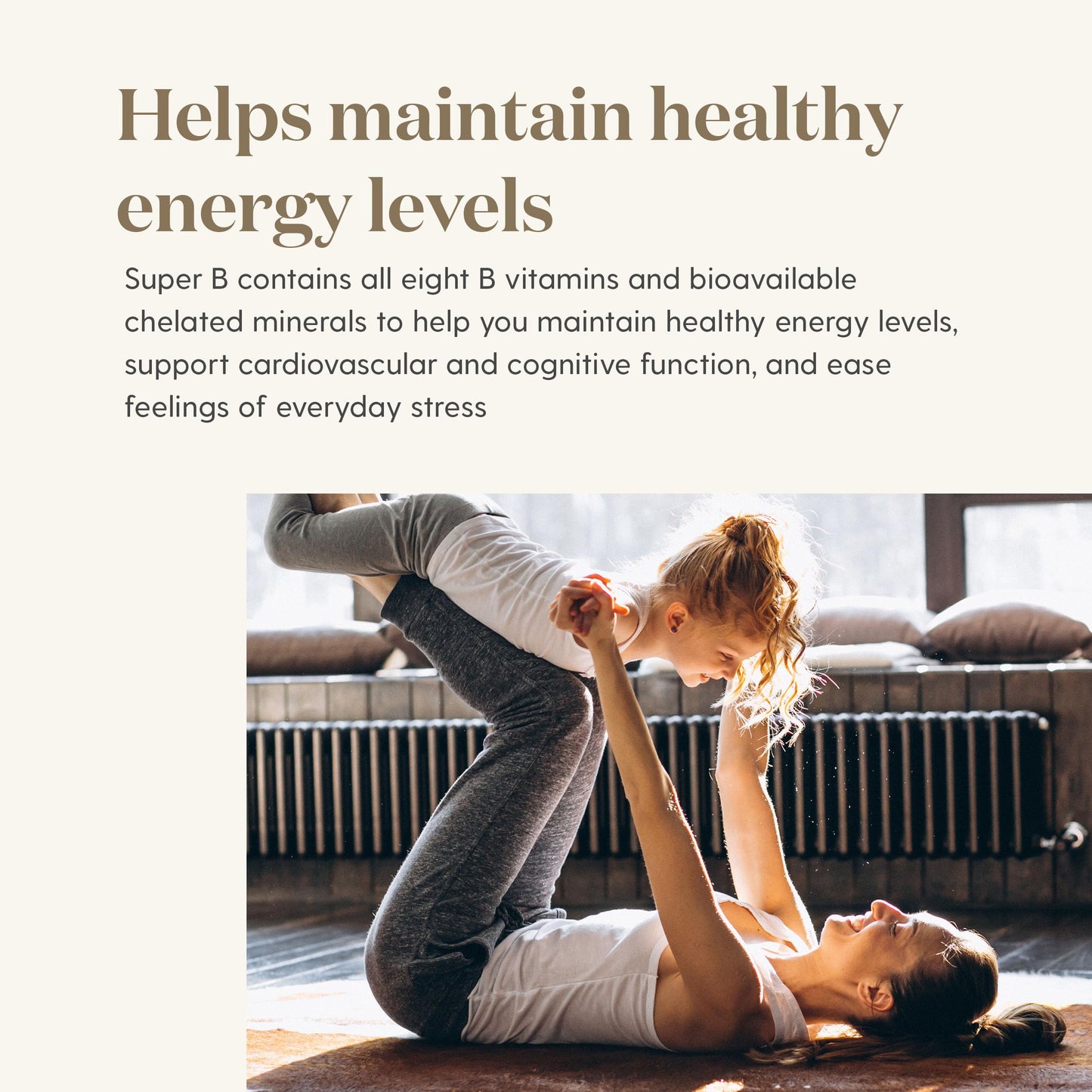 Frasco lateral Young Living Super B vitaminas B y minerales