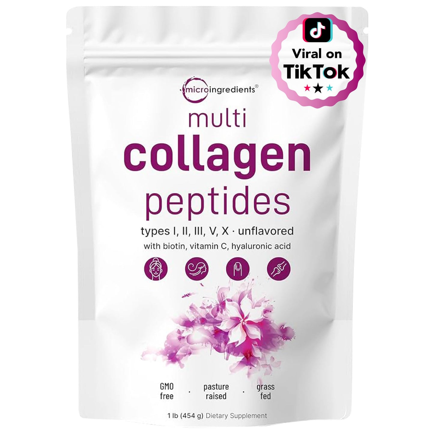 Frasco Micro Ingredients cápsulas D3 K2 con colágeno multi beneficios
