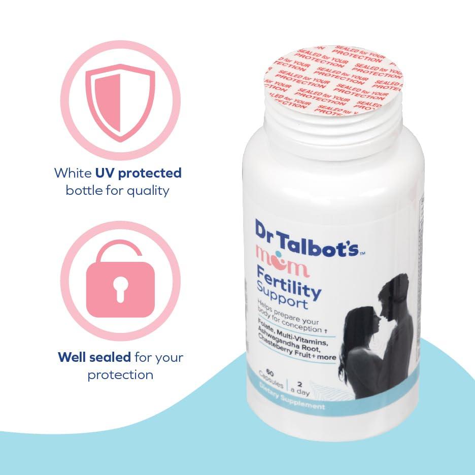 Frasco multivitaminas apoyo a fertilidad Dr. Talbot's Mom