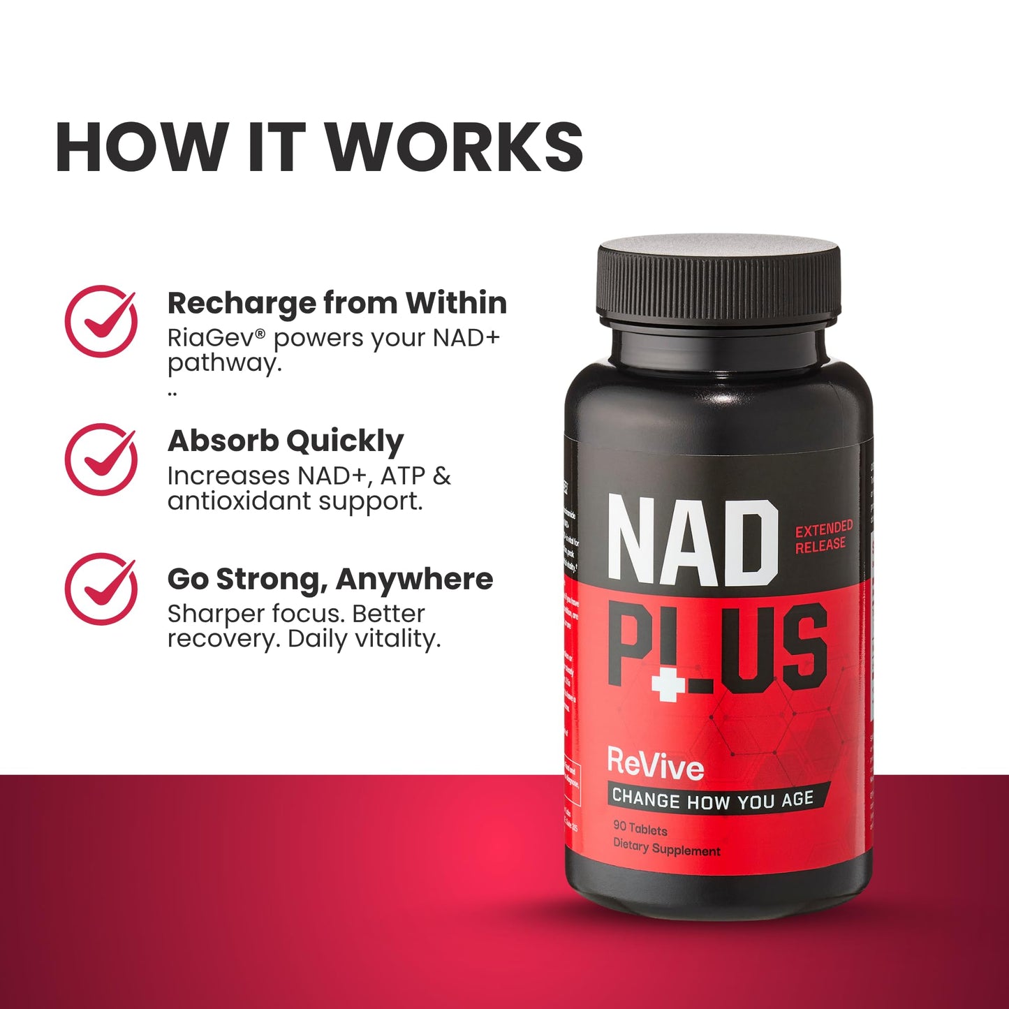 Frasco de NAD PLUS REVIVE con RiaGev-SR