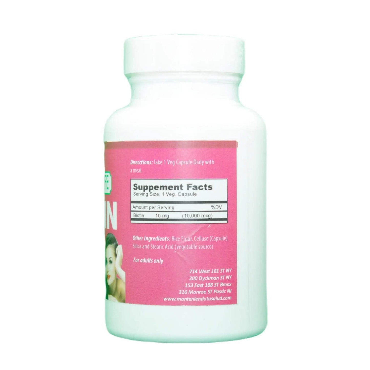 Frasco New Life Biotina 10000mg soporte capilar