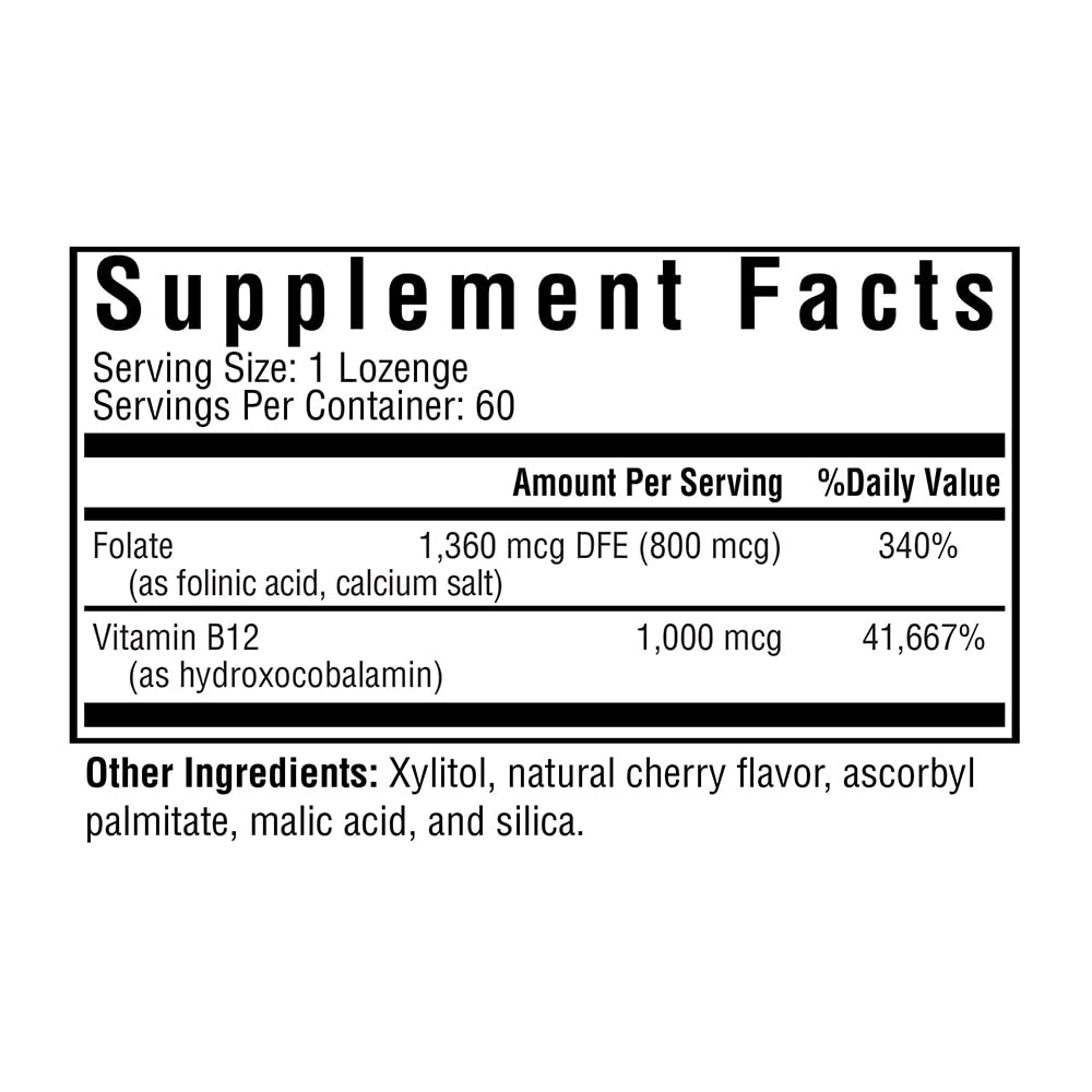 Frasco seeking health hydroxo b12 1000 mcg 60 pastillas