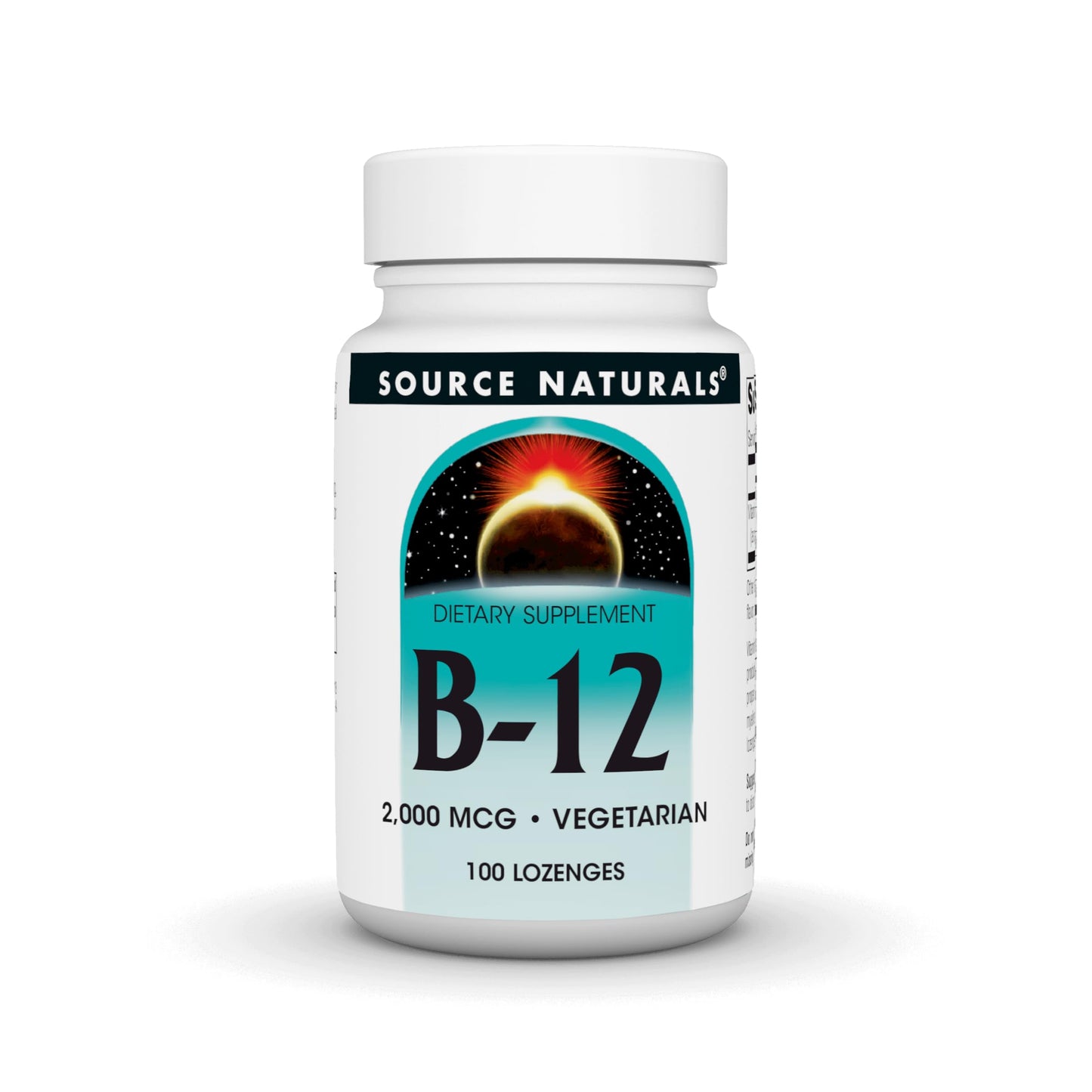 Frasco Source Naturals Vitamina B-12 2000 mcg 100 pastillas