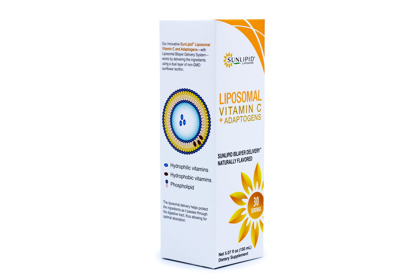 Frasco Sunlipid vitamina c liposomal con ingredientes naturales 150 ml