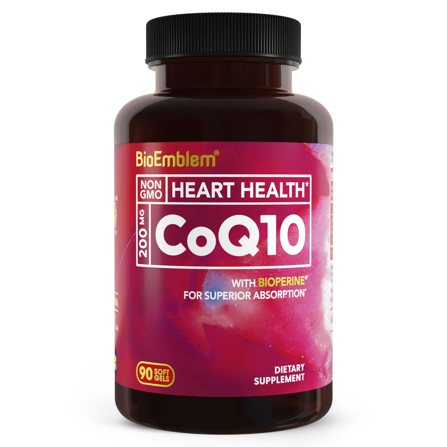 Frasco suplemento bioemblem magnesio vitamina d3 k2 coq10
