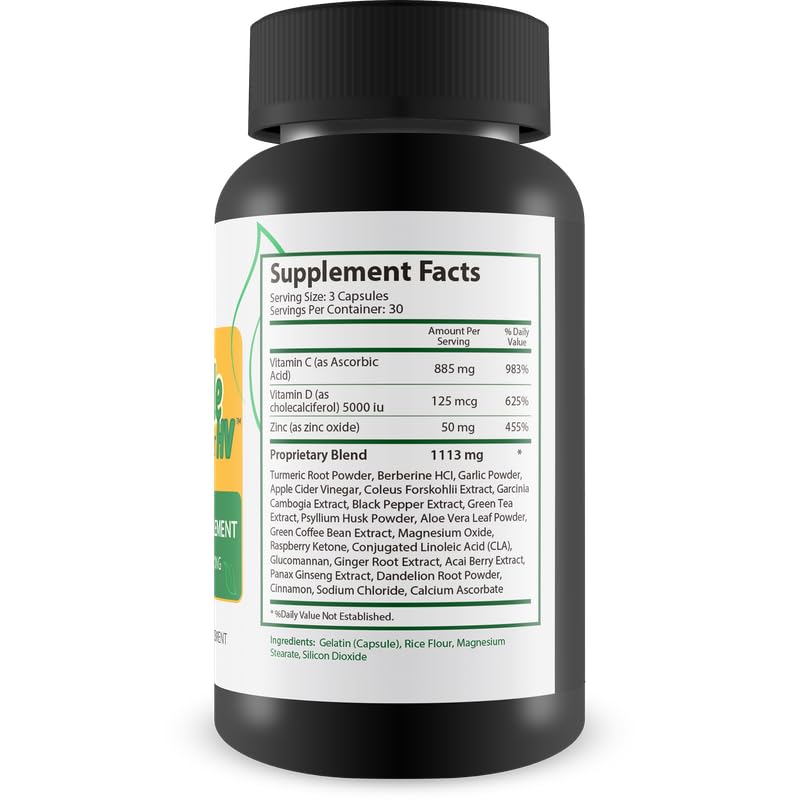 Frasco del suplemento inmunológico herbal homemade elixir hv 90 capsulas