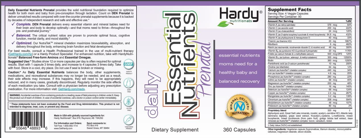 Frasco suplemento prenatal completo para madres embarazadas y lactantes