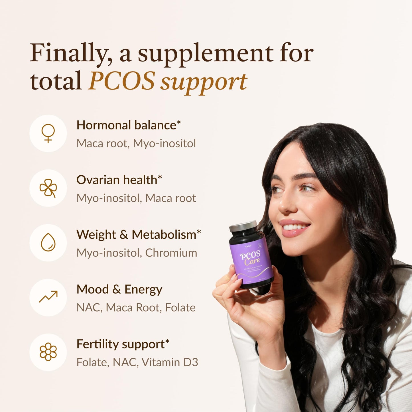 Frasco suplemento SOP 8-en-1 para mujeres