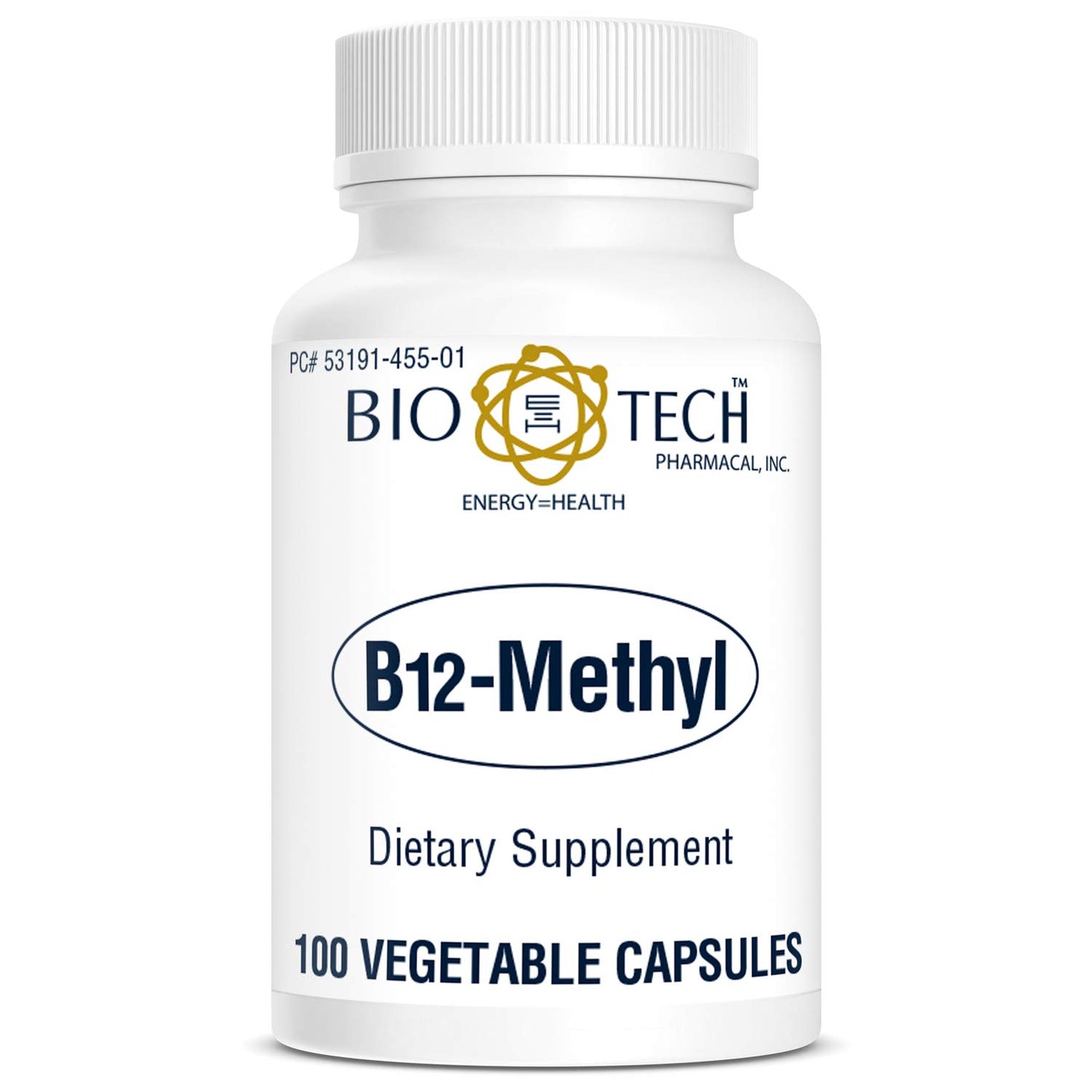 Frasco suplemento vitamina b12 metilcobalamina Bio-Tech Pharmacal