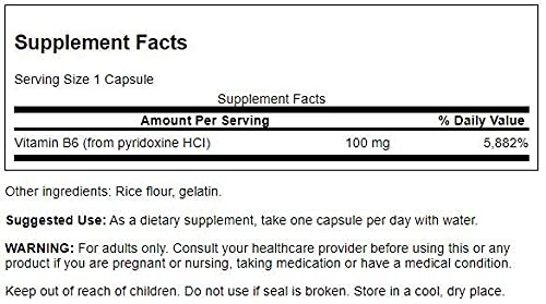 Frasco Swanson B6 piridoxina 100mg