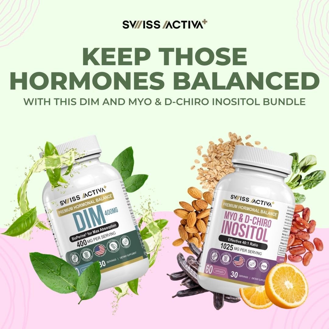 Frasco Swiss Activa+ DIM suplemento para SOP y salud ovárica