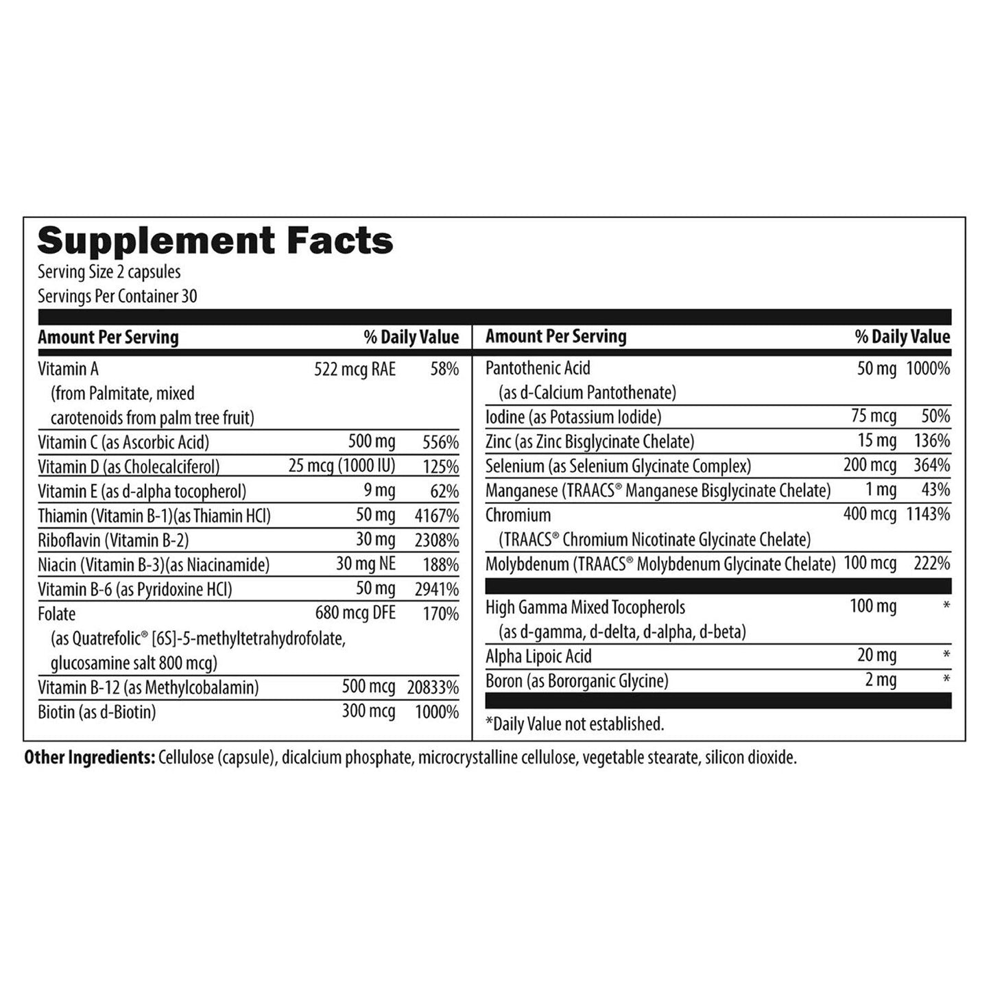 Frasco Twice Daily Multi multivitaminas 60 cápsulas