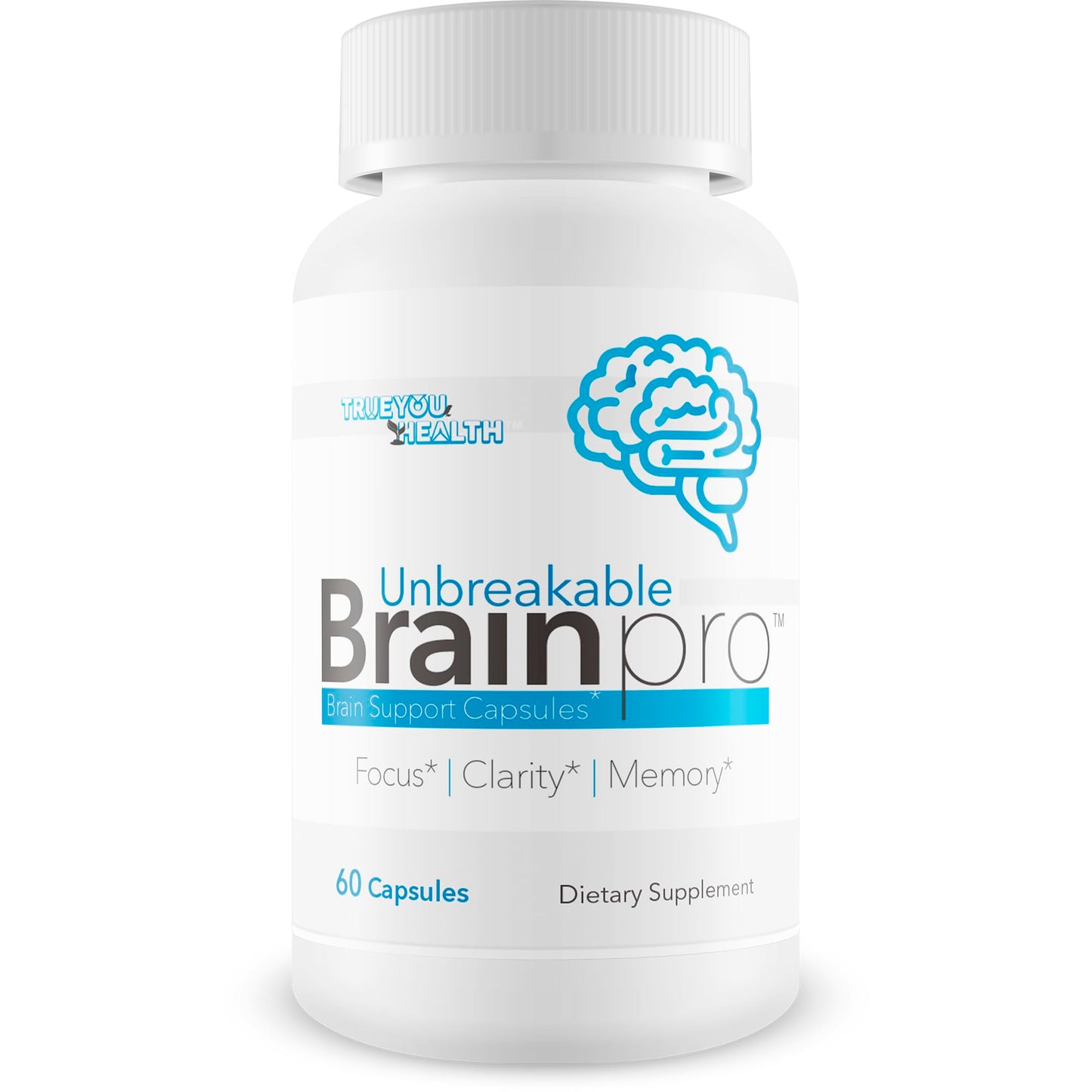 Frasco Unbreakable Brain Pro suplemento para memoria y enfoque