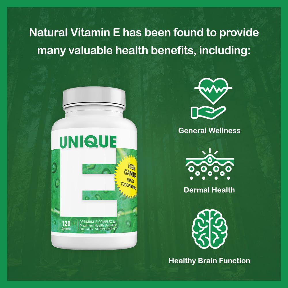 Frasco UNIQUE E vitamina E para salud general