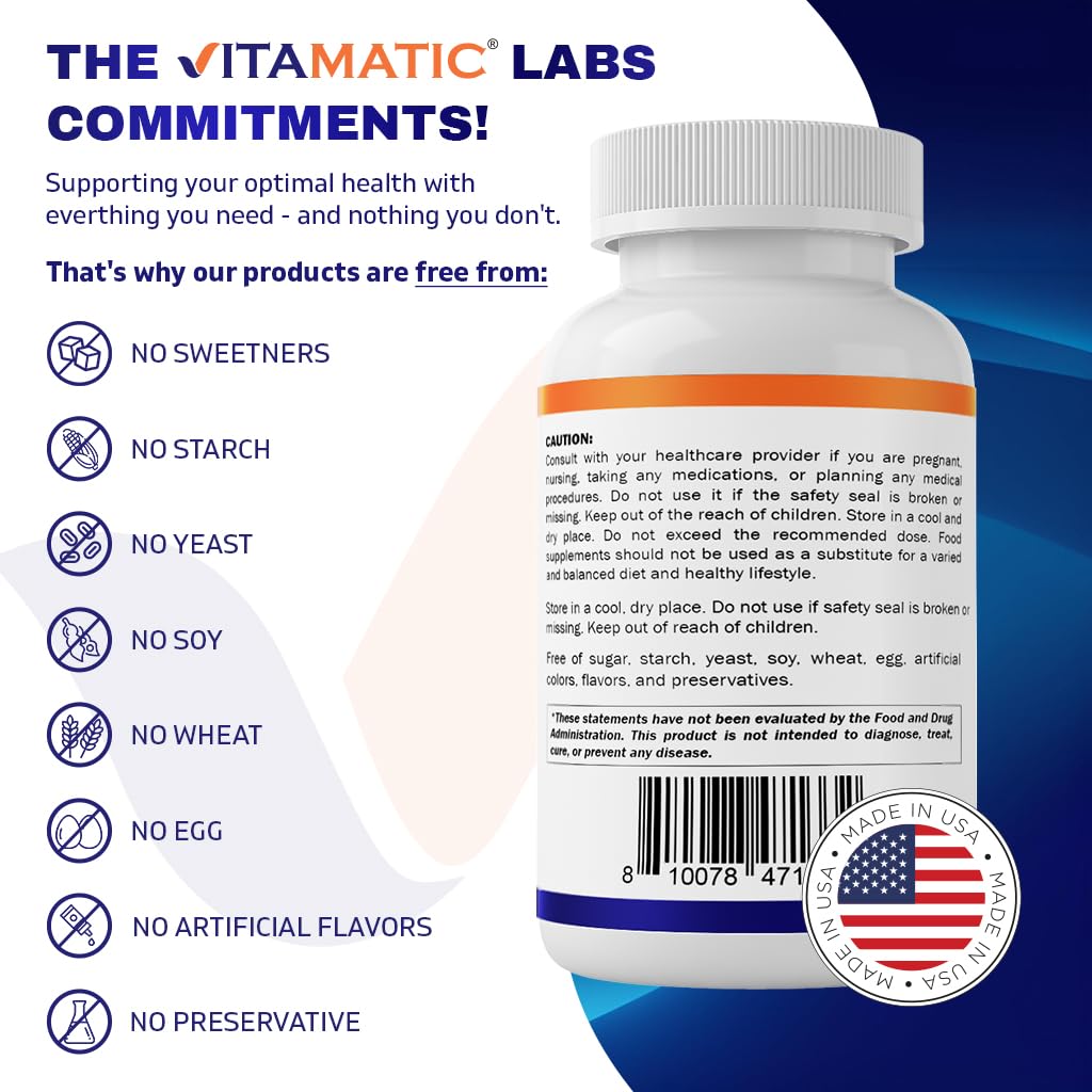 Frasco Vitamatic de 250 tabletas vegetarianas Vitamina B1