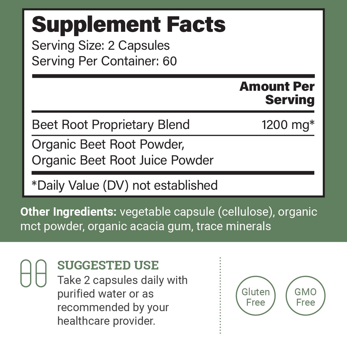 Frasco suplemento vitamina D3 vegana con polvo de remolacha