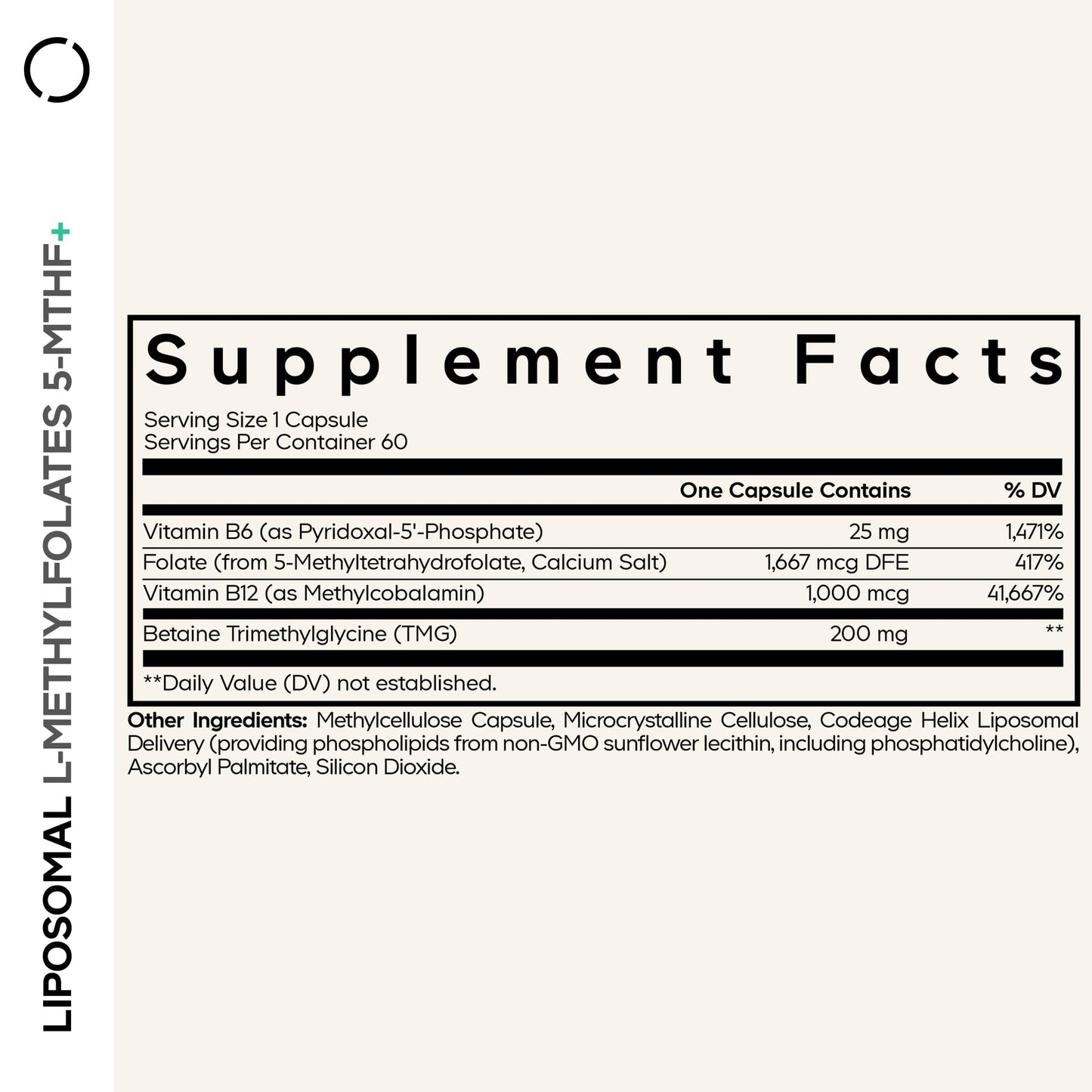 Frasco de vitaminas B activas con entrega liposomal