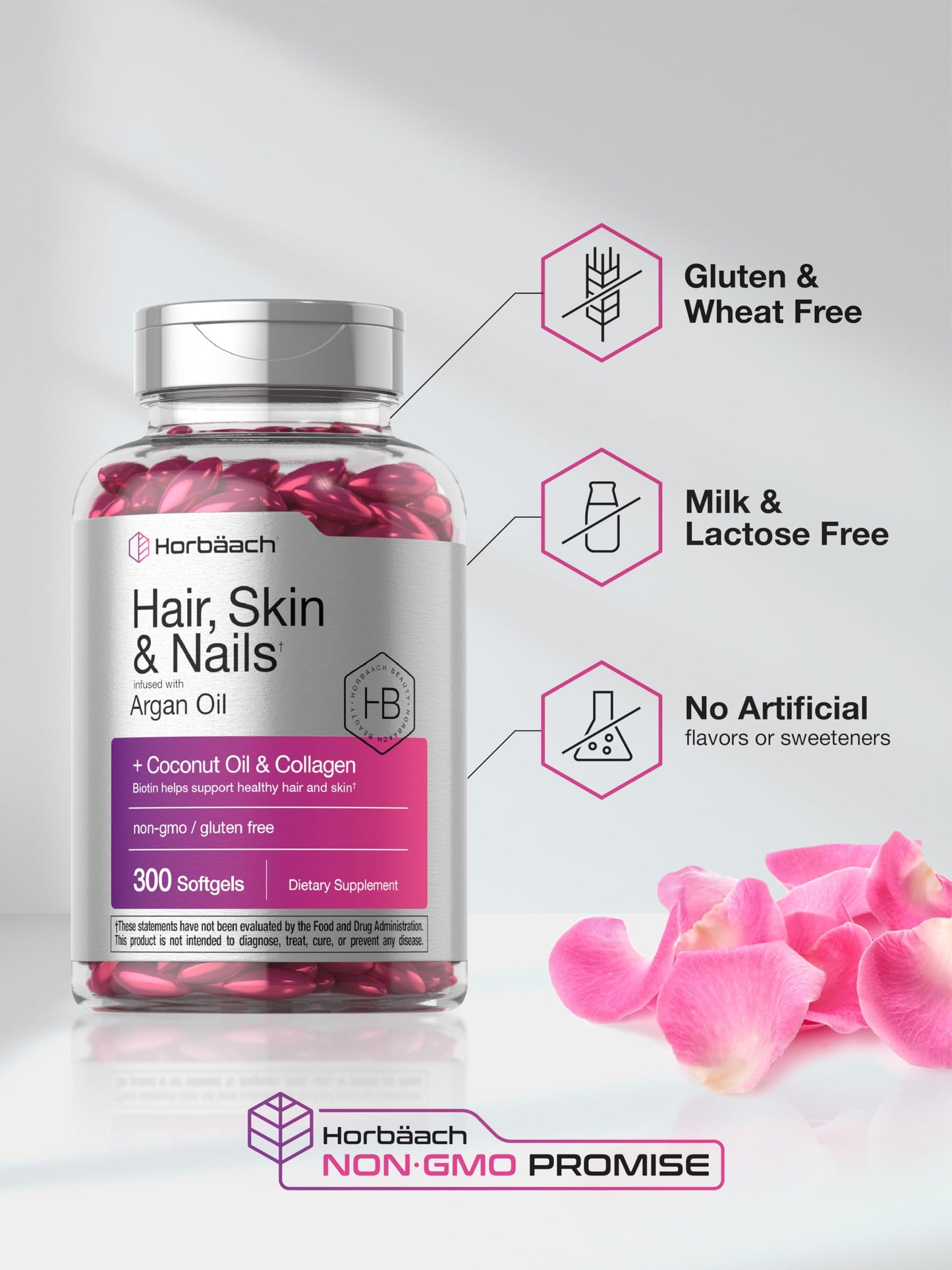 Frasco vitaminas Horbäach cuidado cabello piel uñas