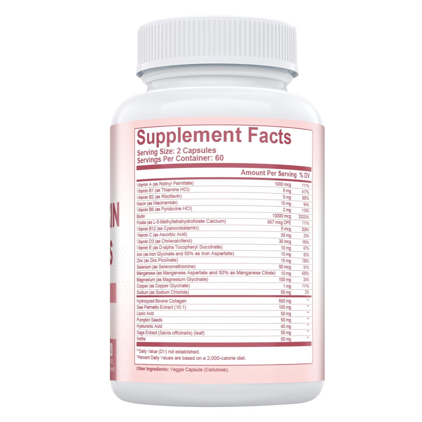 Frasco vitaminas Migcopat con biotina colágeno y ácido hialurónico