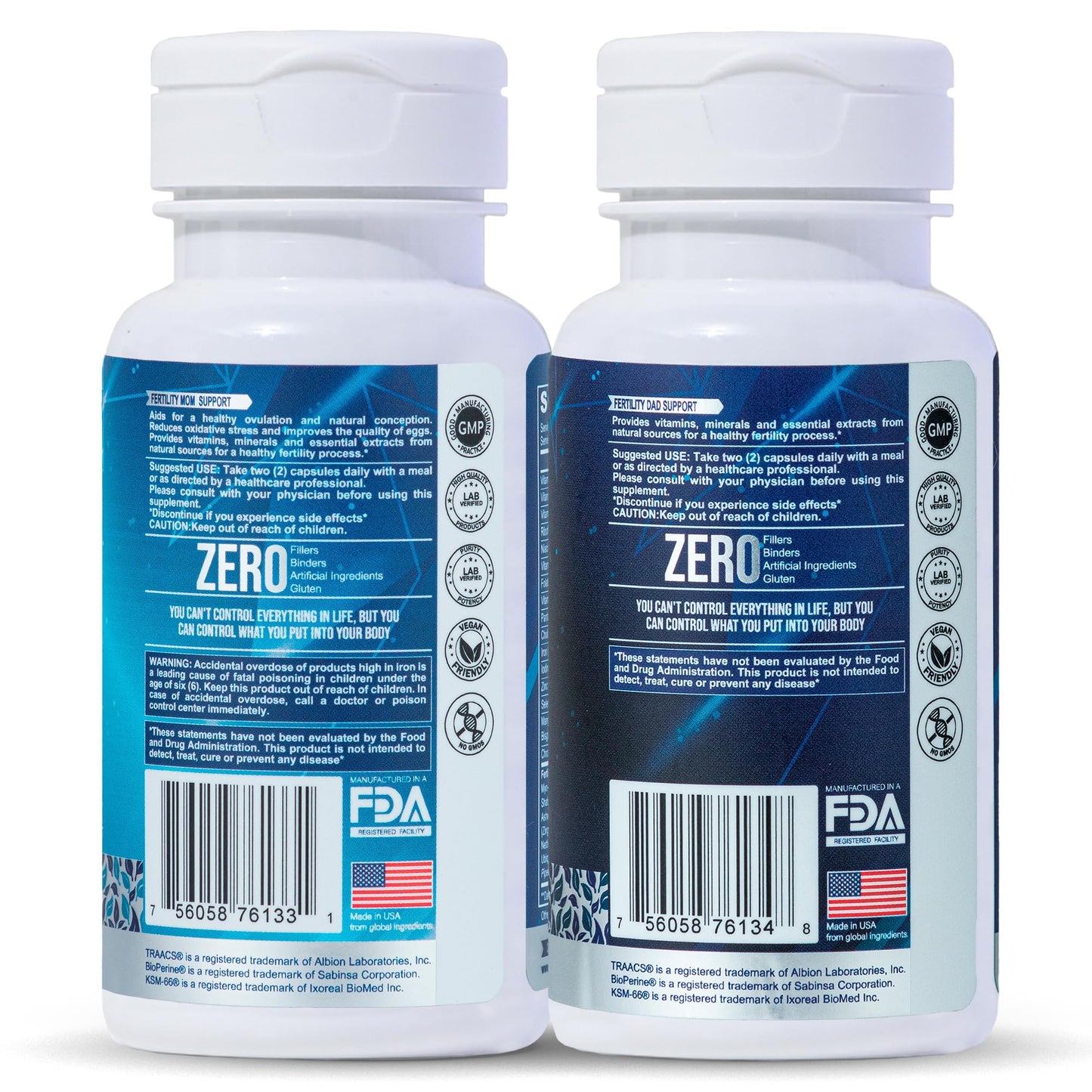 Frasco vitaminas prenatales para parejas fertilidad avanzada