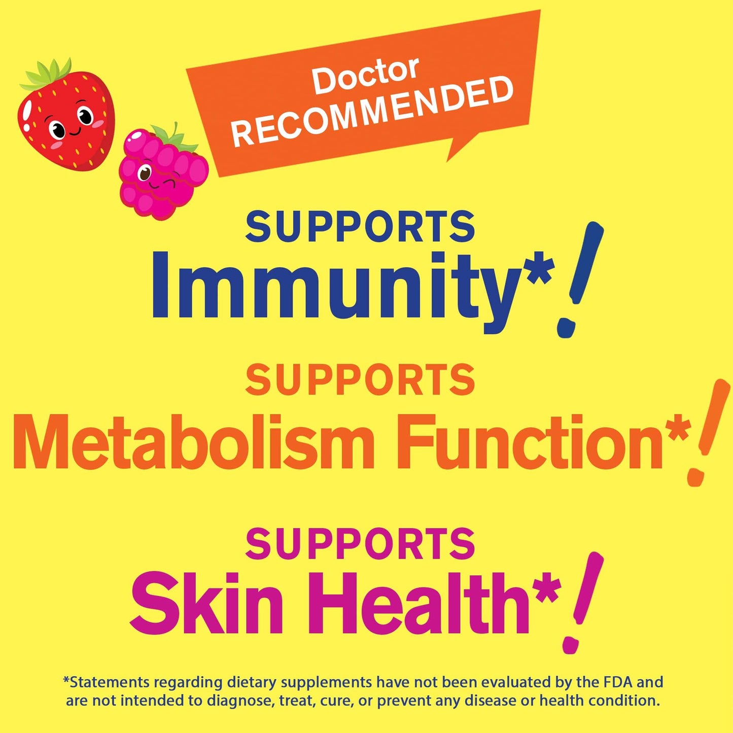 Frasco de vitaminas zinc y biotina para niños WellYeah