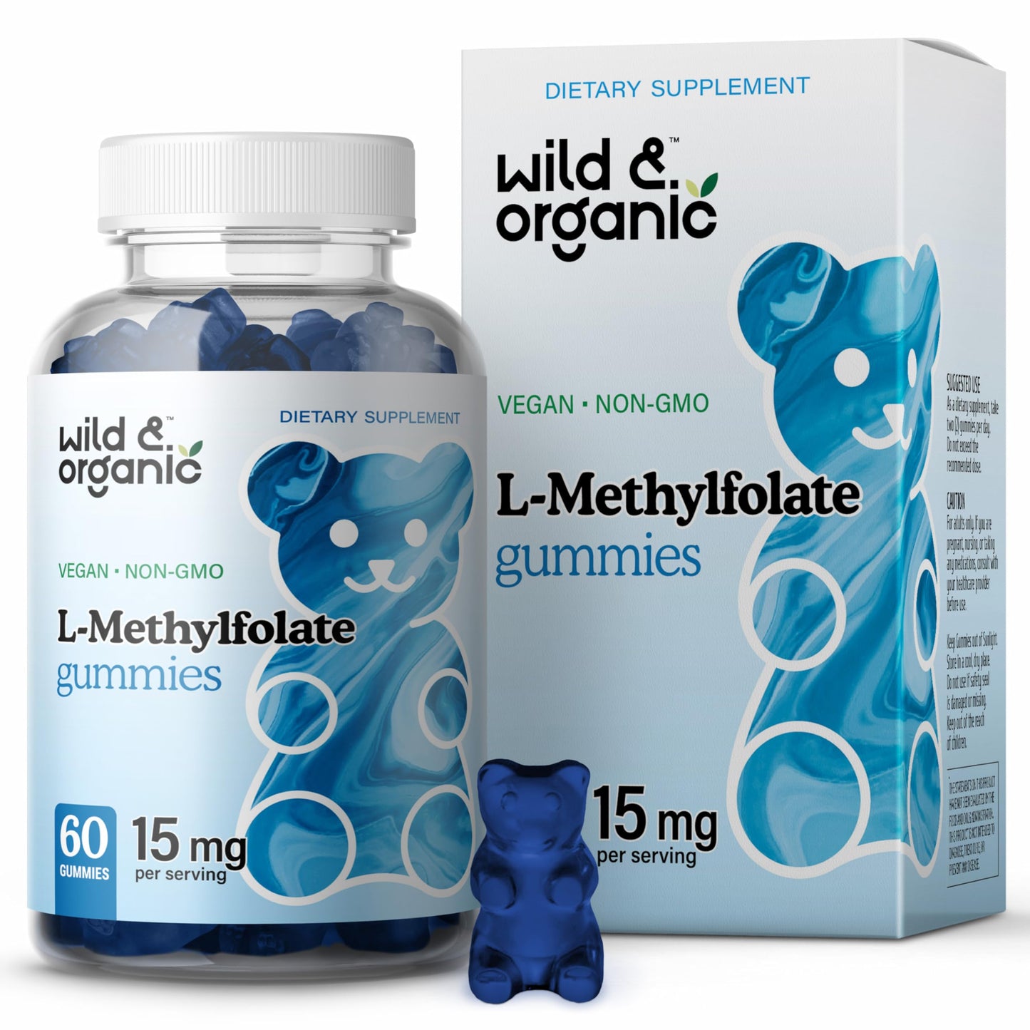 Frasco Wild & Organic L-Metilfolato 15mg 60 gominolas