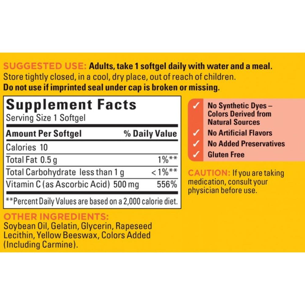 Frasco de wodobe cápsulas vitamina C 500mg soporte inmunológico