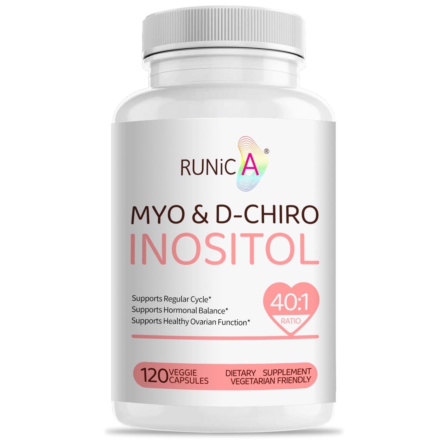 Frasco RUNICA suplementación inositol vegana para mujeres