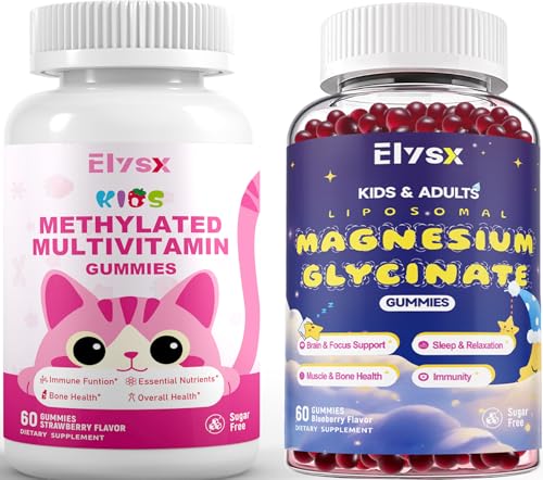 Frasco de gominolas multivitaminas metiladas para niños Elysx