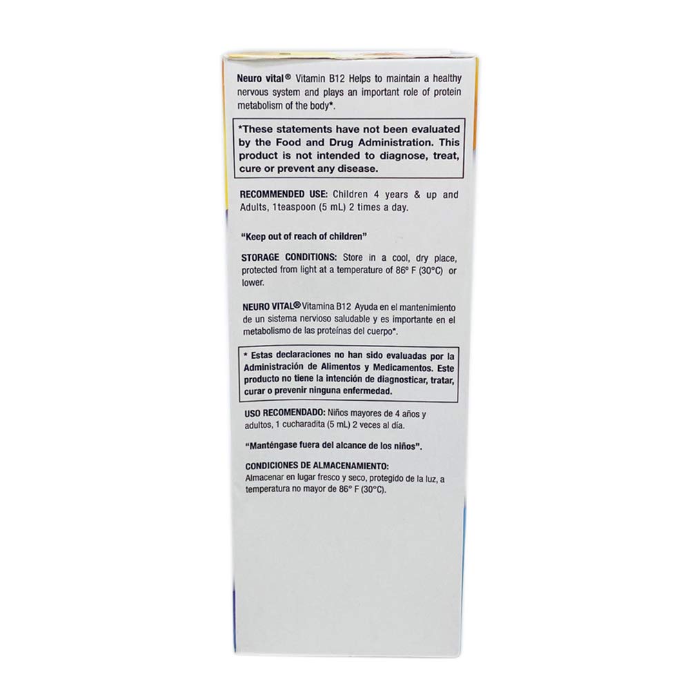Frascos múltiples jarabe neuro vital b12 paquete grande