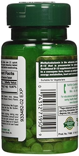 Frascos Natures Bounty B12 1000mcg 120 tabletas