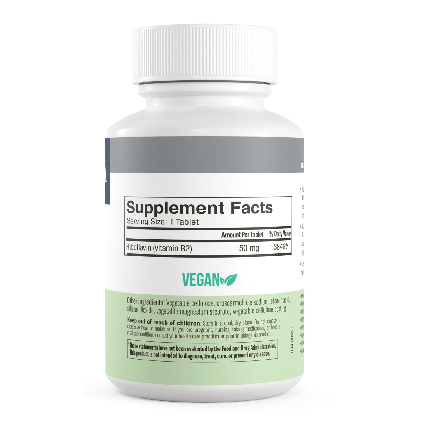 Freeda suplemento vitamina b2 botella y cápsulas
