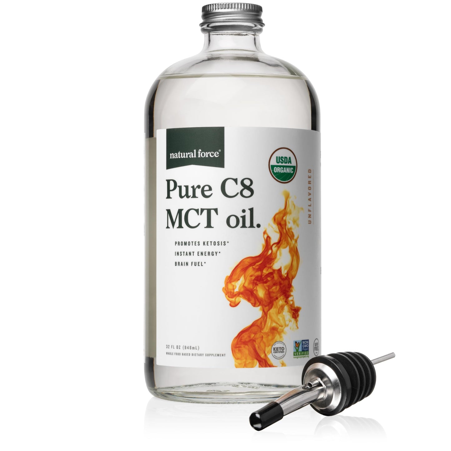 Frente botella Natural Force Vitamina D y aceite MCT