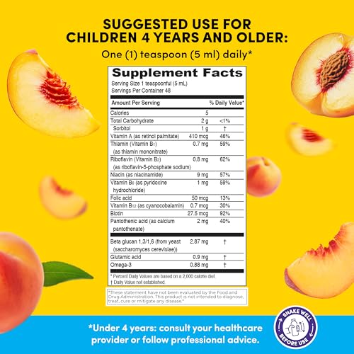 Frente del combo multivitaminas y vitamina C GirafKids
